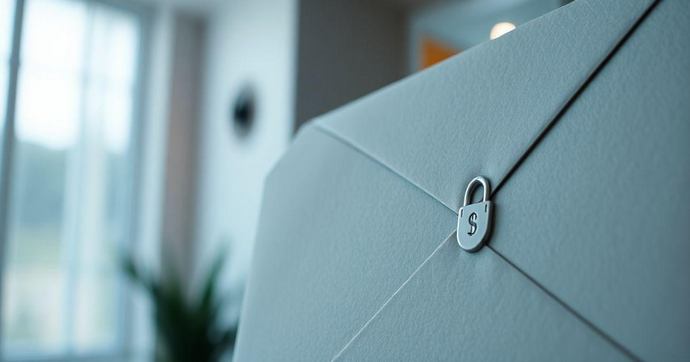 Envelope de segurança personalizado para proteção e privacidade de documentos importantes
