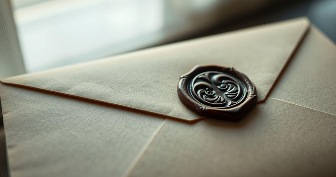 Envelope com lacre garante segurança e estilo na correspondência